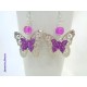 Boucles d'oreilles Papillon Violet
